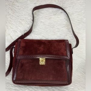 SOLD! Salvatore Ferragamo Suede Crossbody Bag